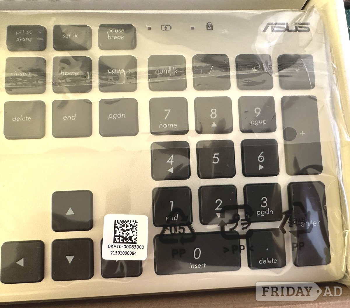 Hastings ASUS Wireless Keyboard & Mouse Set Silver with Black Keys