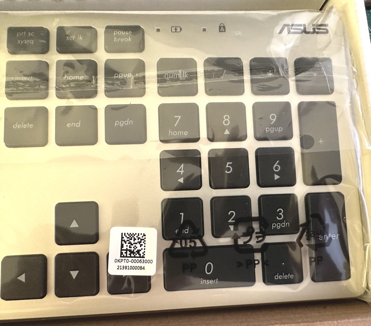 Hastings ASUS Wireless Keyboard & Mouse Set Silver with Black Keys