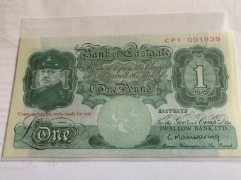 Dads Army Captain Mainwaring One Pound Note
