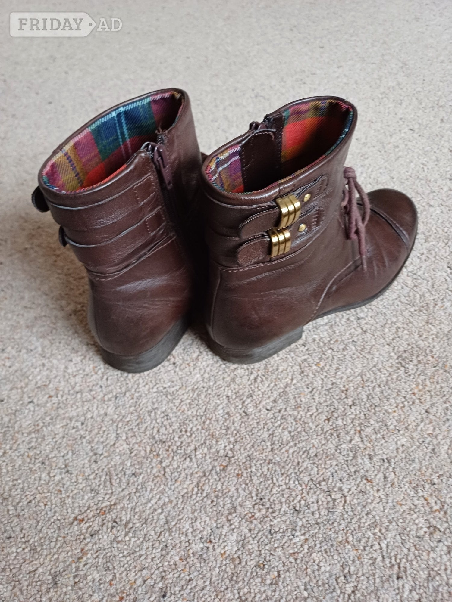 Winchester Brown Ladies Leather Clarks lace-up Boots