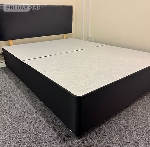 Rotherham DOUBLE - PINEMASTER MEMORY MATTRESS BLACK DIVAN BASE & HEADBOARD