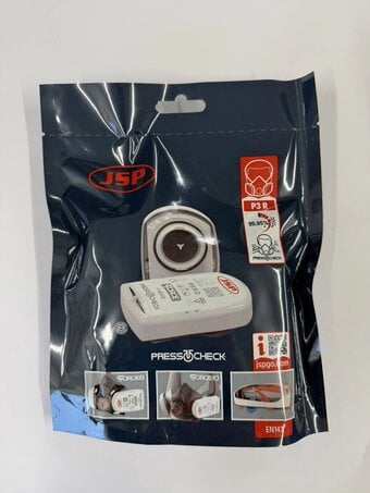 JSP PressToCheck P3 Respirator Dust Filter Cartridge - Pack of 2 