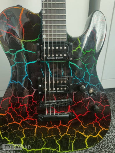 ESP LTD Eclipse 87 Electric Guitar in Rainbow Crackle Finish in Abbots Langley