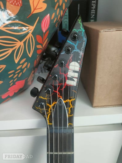 ESP LTD Eclipse 87 Electric Guitar in Rainbow Crackle Finish - Musical Instruments
