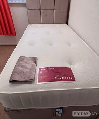 SINGLE D/V EMPEROR 1000 POCKET MATTRESS WITH2 DRAWERS BASE & HB 