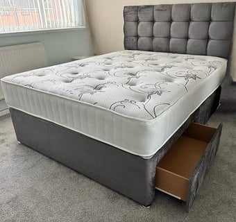 LYON MEMORY MATTRESS WITH DIVAN BASE WITH 2 DRAWERS - KING
