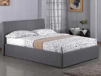 4 FOOT - FUSION OTTOMAN BED - GREY FABRIC