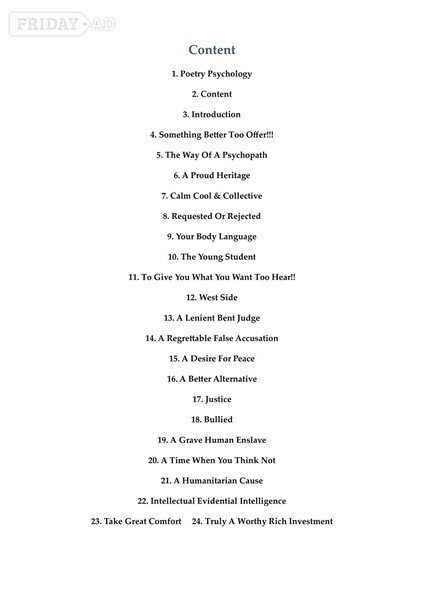 Download 'Poetry Of Humane Psychology' For Only £3.00