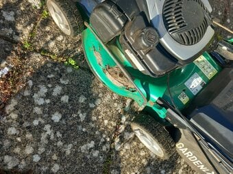 Self propelled petrol lawn mower