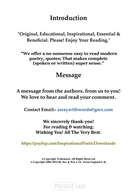 Buckingham 'Fantastic Classic Poetry' Download Digital Reader!! For Only