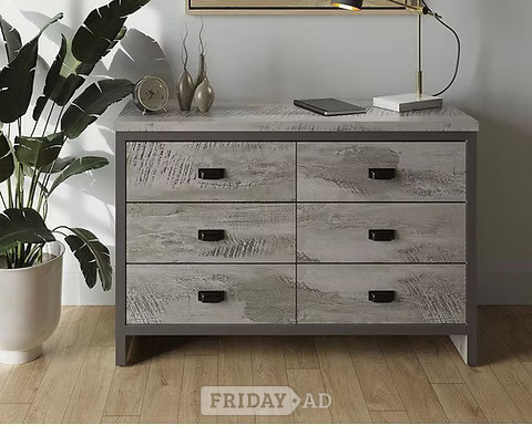 BOSTON 3+3 CHEST OF DRAWERS - GREY in Rotherham