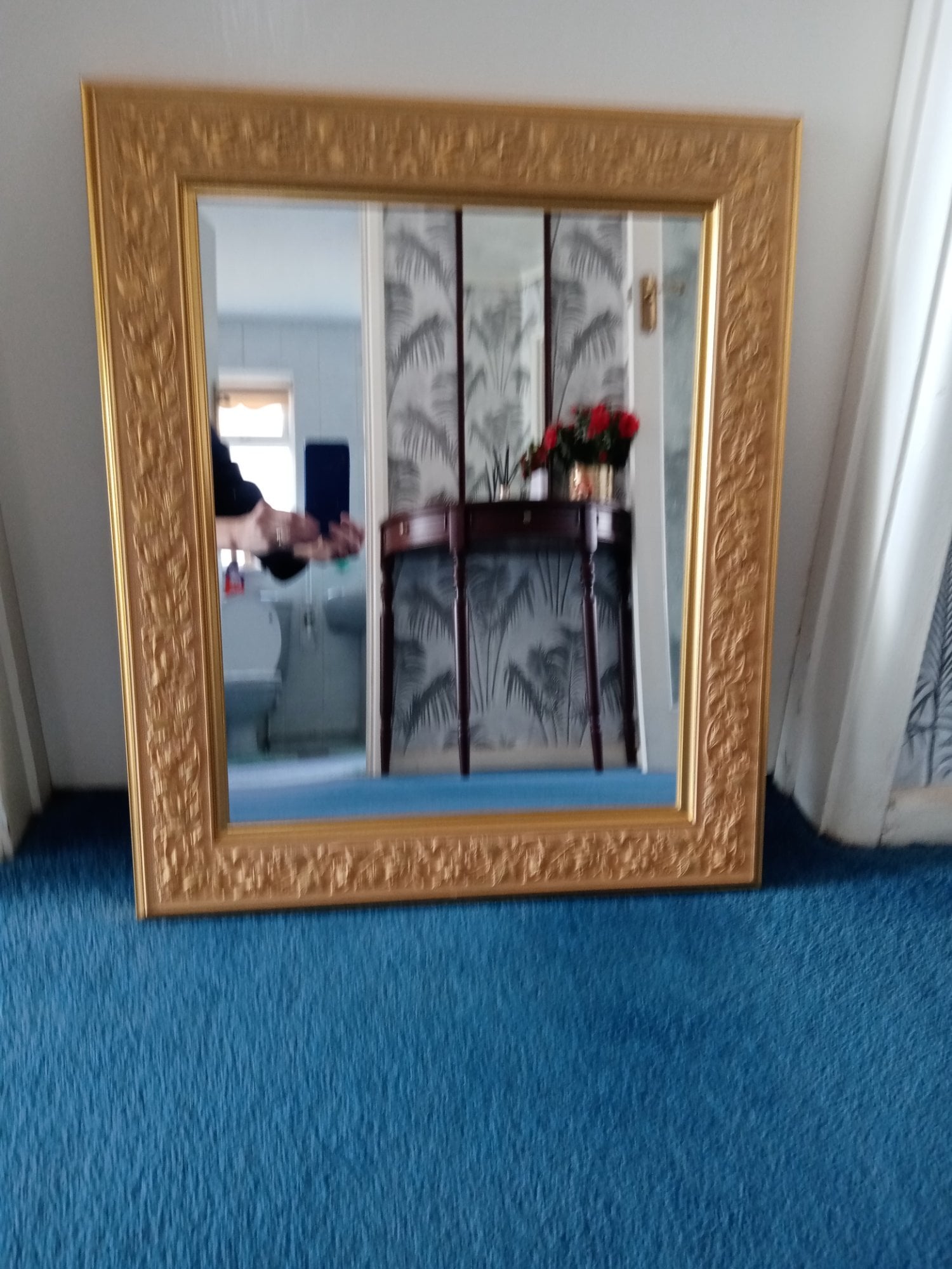 Peacehaven Stunning Ornate Immaculate Heavy Gold Effect Rectangular Mirror 