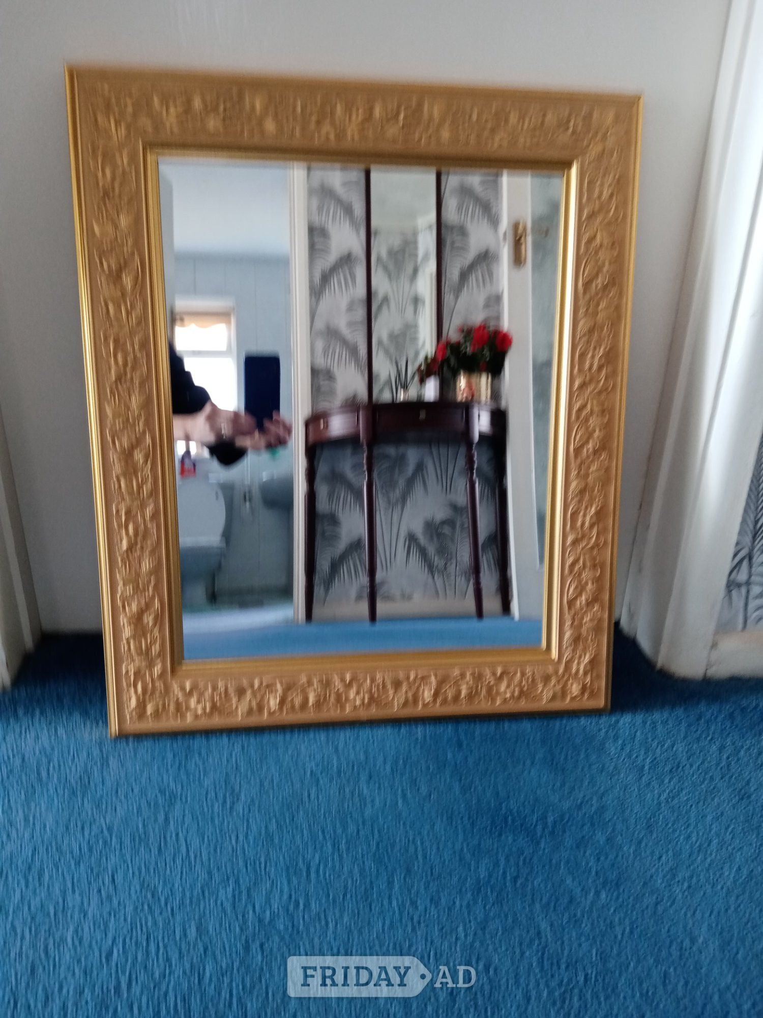 Peacehaven Stunning Ornate Immaculate Heavy Gold Effect Rectangular Mirror 