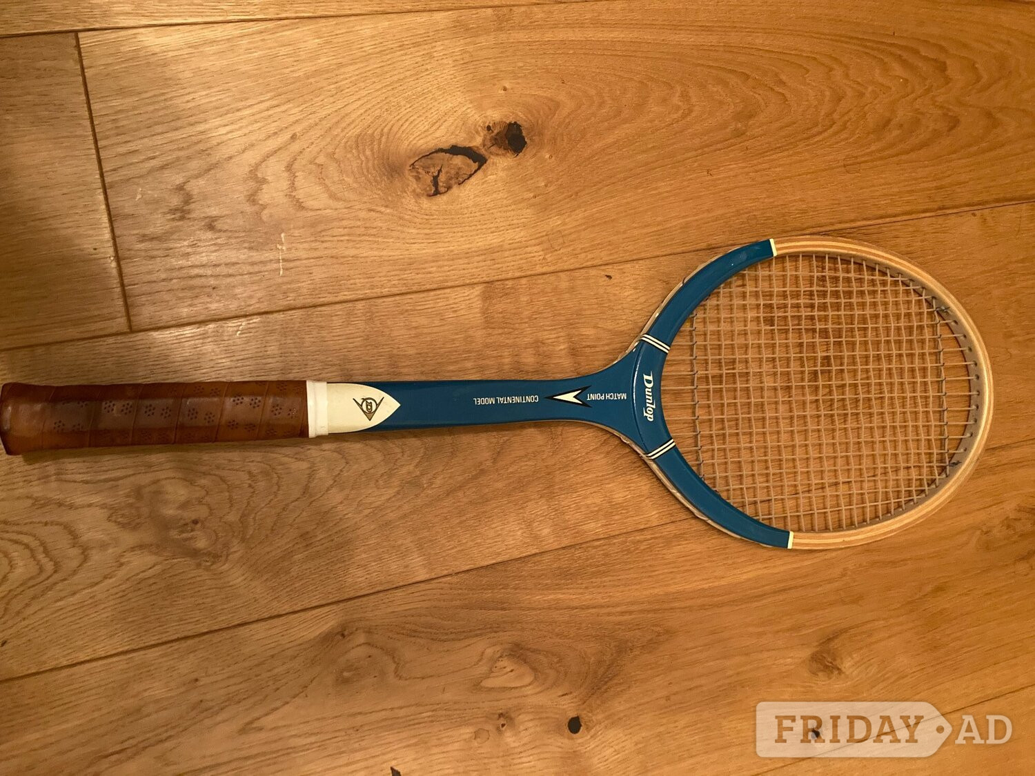 Vintage Dunlop Matchpoint Wooden Tennis Racket & Wooden Press