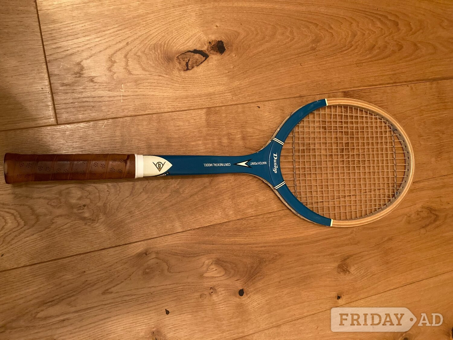 Crawley Vintage Dunlop Matchpoint Wooden Tennis Racket & Wooden Press