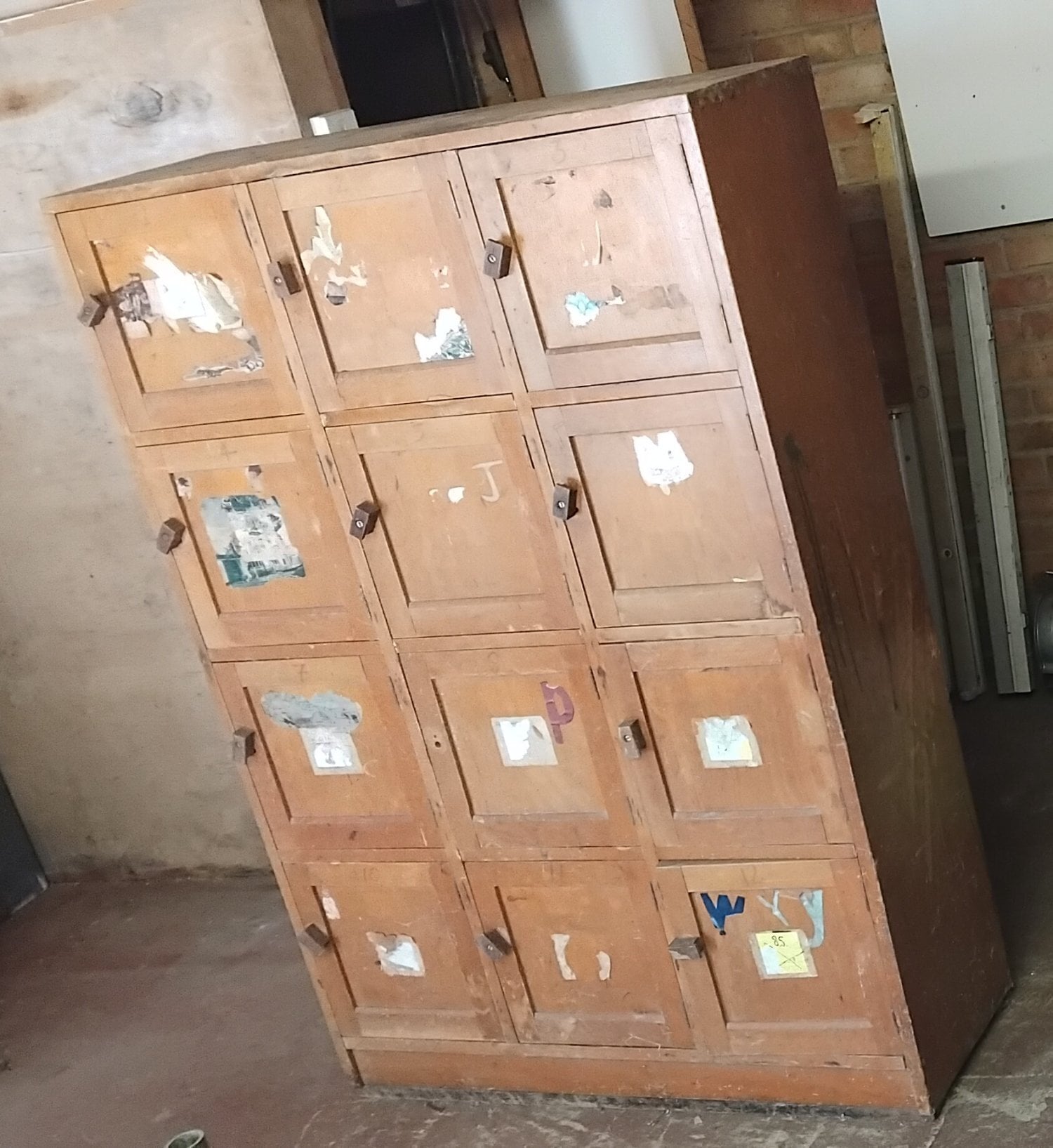 Vintage Wooden Locker Unit