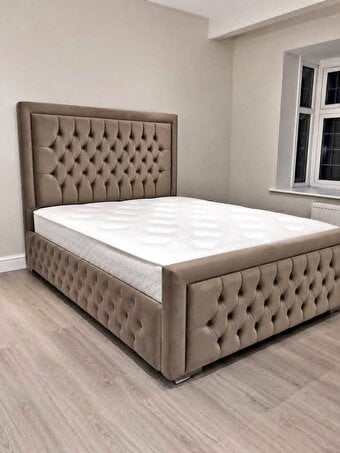 Luxuary Double Size Bed With Optional Mattress For Sale  