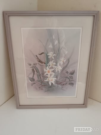 Vintage Framed Floral Print
