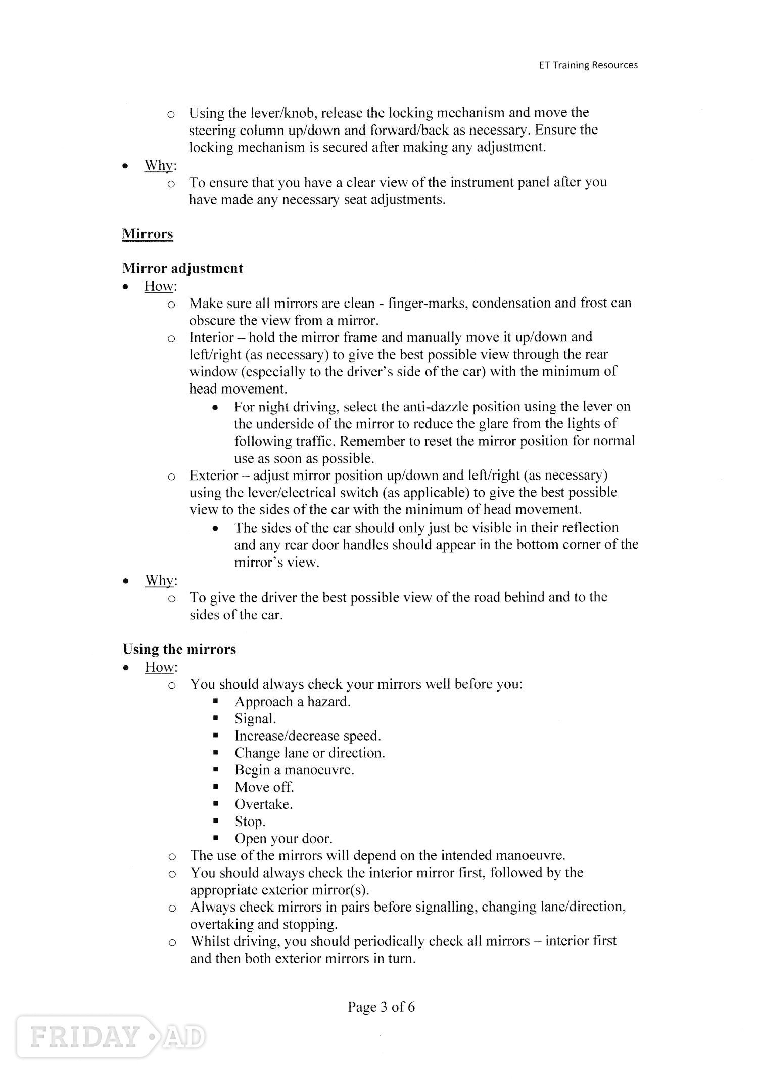 Lesson Plans PDF Resource Pack ADI PDI Driver Training Aids - Bizarre Bazaar