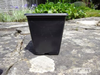 10 x Nursery Soft Plastic Square Growing Pots - approx. 500 ml.