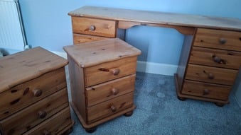 Bedroom Furniture, 2 Bedside Tables & Dressing Table