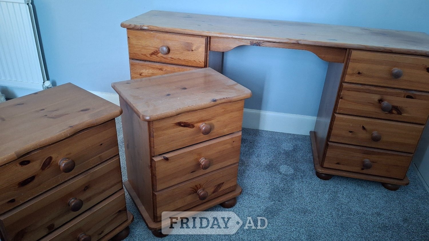Bedroom Furniture, 2 Bedside Tables & Dressing Table in Worthing