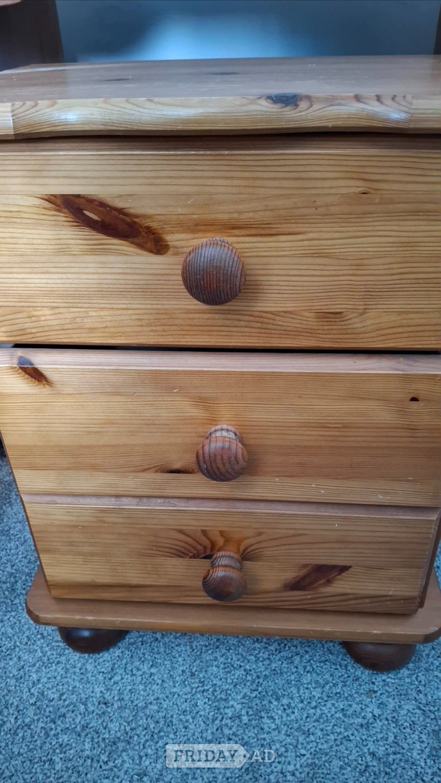 Worthing Bedroom Furniture, 2 Bedside Tables & Dressing Table