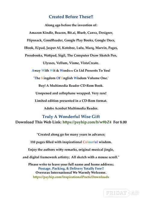 Download Digital Reader!! 'Restrain Insane Physical Pain' For Only £3.00 - Garden