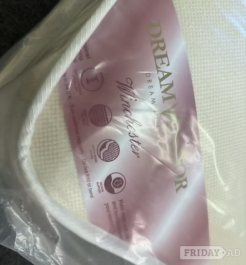Rotherham 4 FOOT WINCHESTER 7 INCH LIGHTLY QUILTED MATTRESS AND CREAM HB