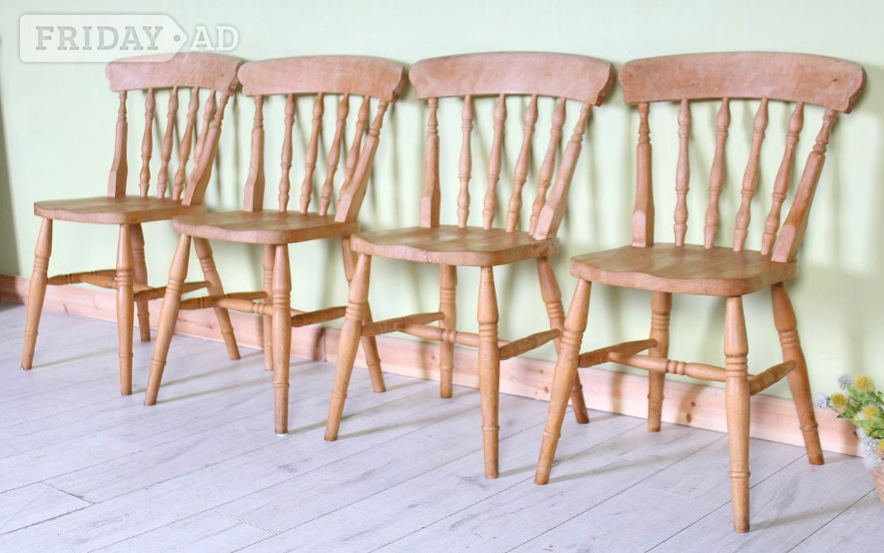 Delivery Options - Rustic Beech Farmhouse Spindle Back Chairs in Hailsham