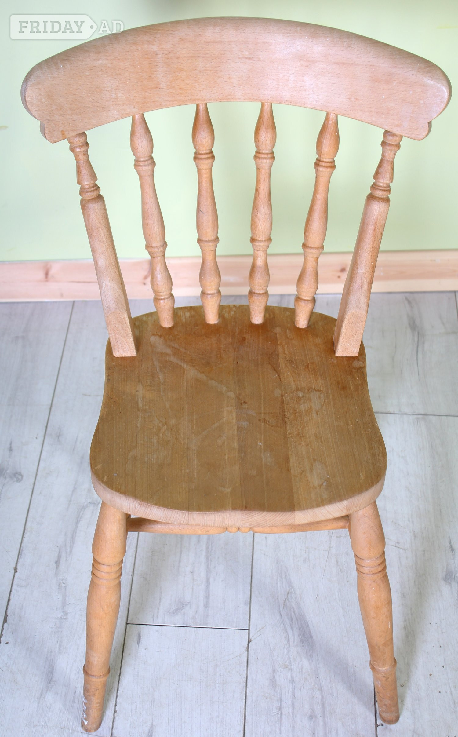 Hailsham Delivery Options - Rustic Beech Farmhouse Spindle Back Chairs