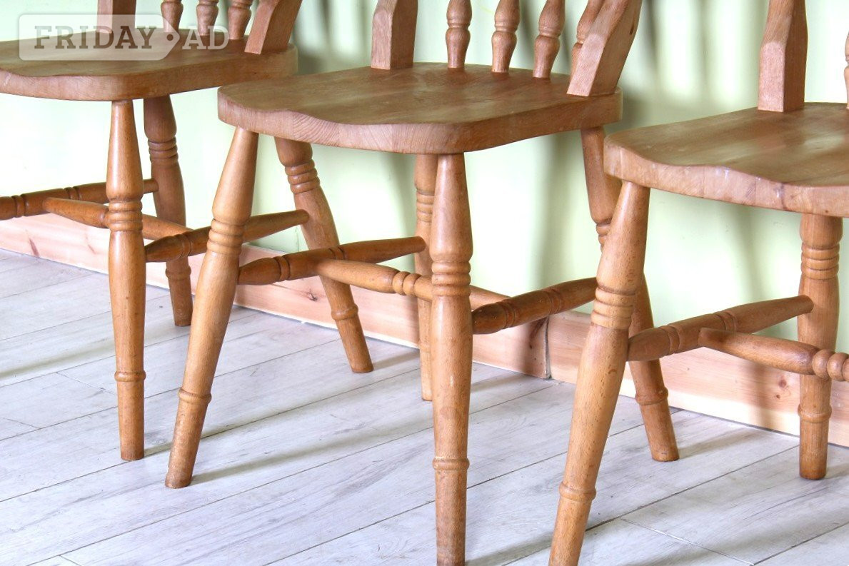 Delivery Options - Rustic Beech Farmhouse Spindle Back Chairs - Furniture in Hailsham