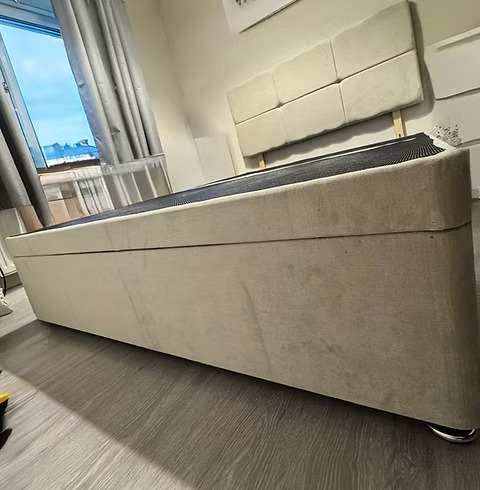 Rotherham SINGLE - SIDE LIFT DIVAN OTTOMAN WITH 24 INCH DESIGN HEADBOARD