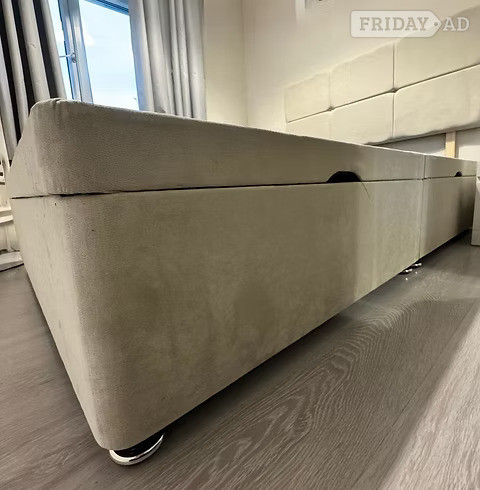 SINGLE - SIDE LIFT DIVAN OTTOMAN WITH 24 INCH DESIGN HEADBOARD