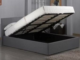 SINGLE - FUSION OTTOMAN BED - GREY FABRIC
