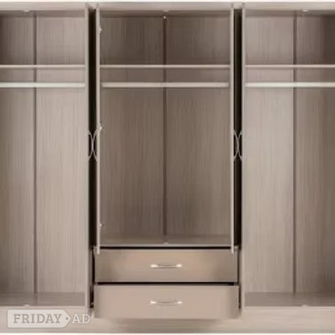 Nevada 6 door 2 drawer mirrored wardrobe