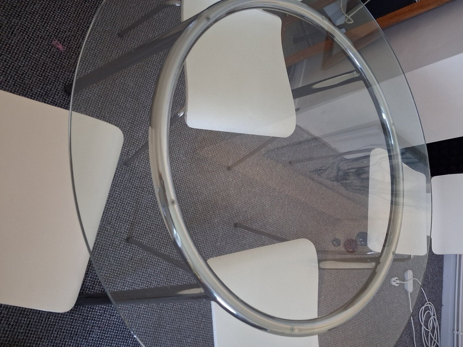 Lovely Round Glass Retro table and Chairs. - Cookware & Dining in Peacehaven