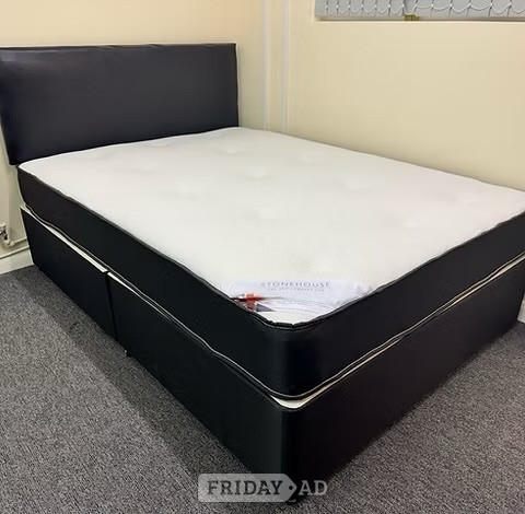 KING SIZE - PINEMASTER MEMORY MATTRESS DIVAN BASE & HEADBOARD in Rotherham
