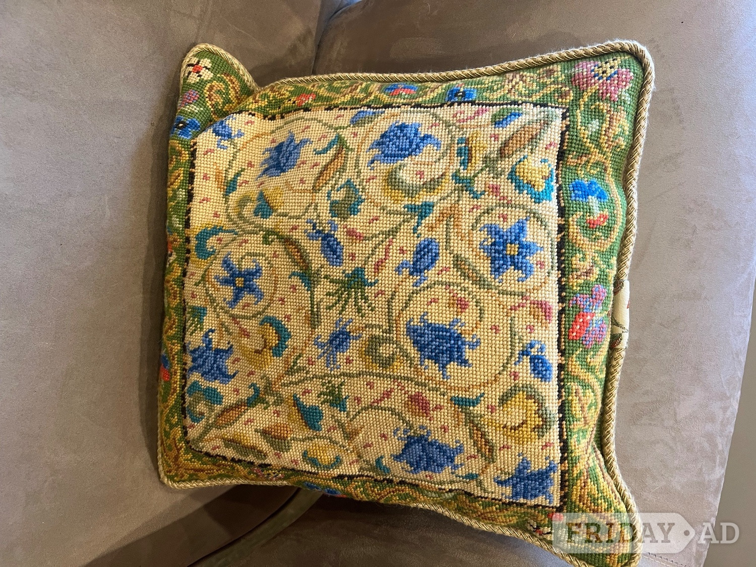 Fairbourne Ehrman Cushion  ‘ Illuminated Manuscript’ Candace Bahouth 