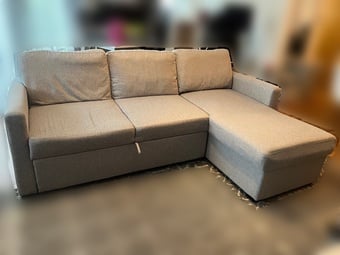 Habitat Reagan Right Corner Fabric Sofa Bed - Grey