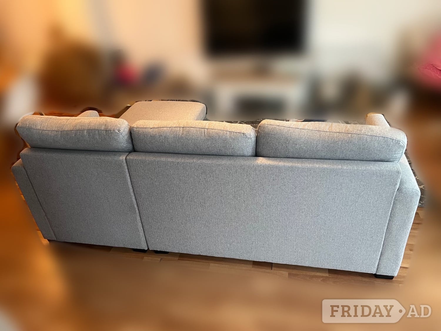 Habitat Reagan Right Corner Fabric Sofa Bed - Grey
