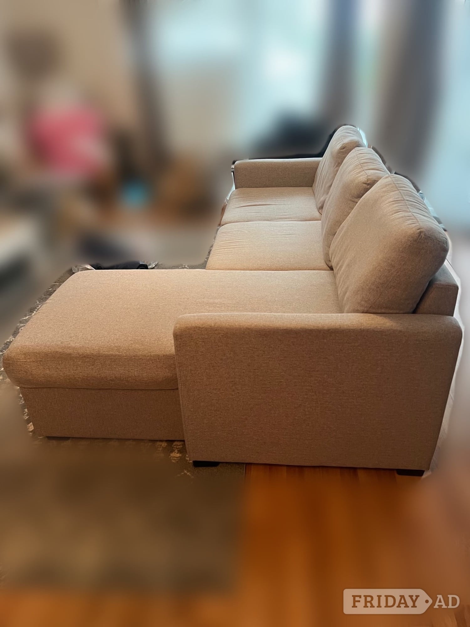 Birmingham Habitat Reagan Right Corner Fabric Sofa Bed - Grey