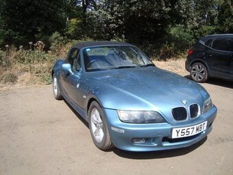 BMW Z3 Convertable 2001 87k  Metalic Blue Black interior F.S.H