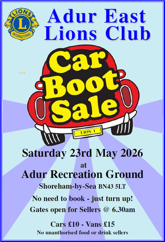 Adur East Lions car boot
