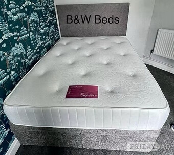 D/V EMPEROR 1000 POCKET MATTRESS WITH  2 DRAWERS BASE &Hb