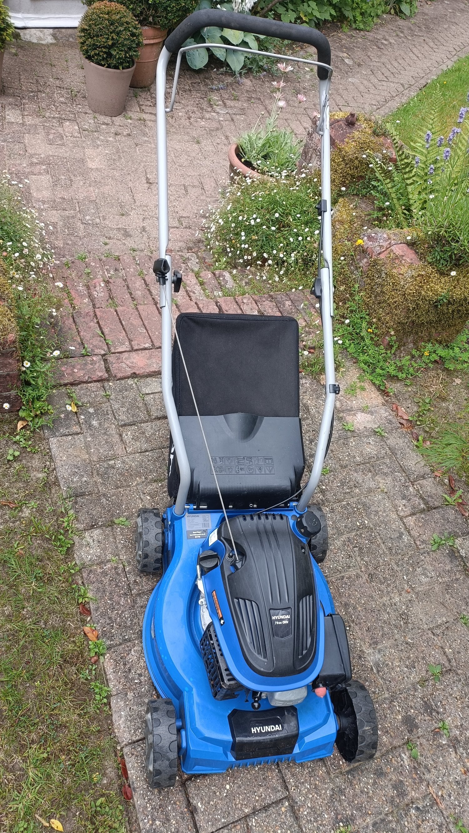 Hyundai Petrol Lawnmower 79cc 400mm Push Rotary HYM400P4 in Crowborough