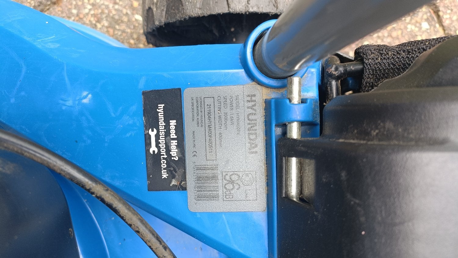 Hyundai Petrol Lawnmower 79cc 400mm Push Rotary HYM400P4