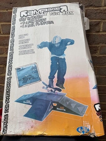 Skateboarding rampage ramp