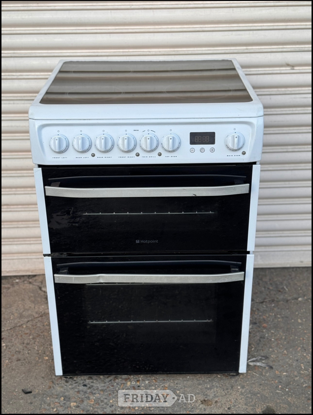 Hotpoint electric cooker 60cm ceramic double oven 3 months warran