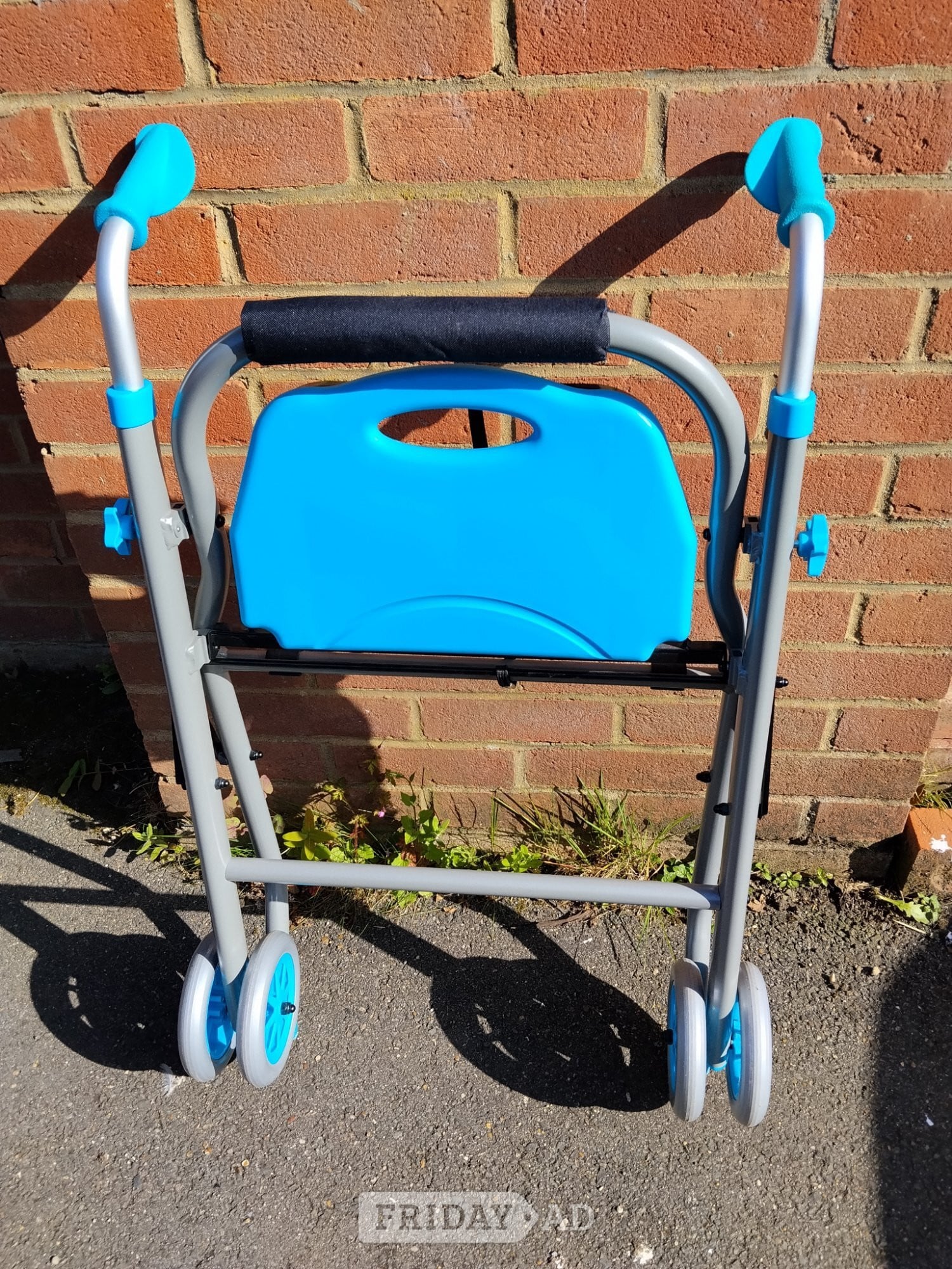 CareCo Pano 2.0 Lightweight Wheeled Walker with Seat Blue